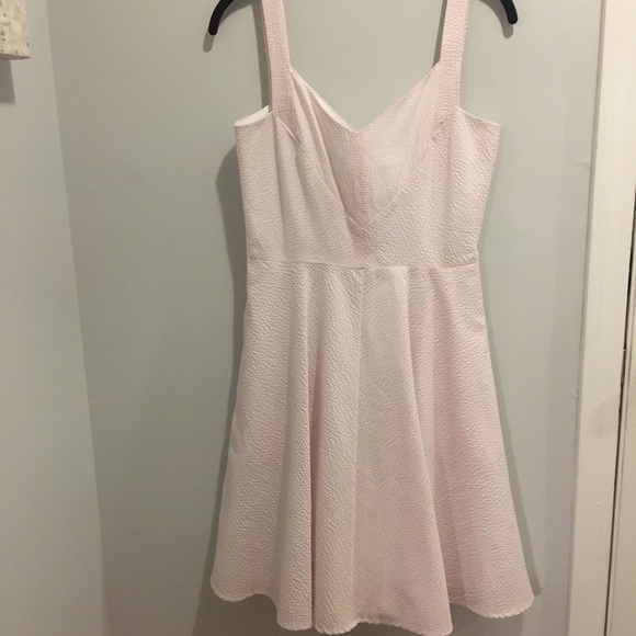 Ann Taylor Seersucker Dress Size 4 - Picture 1 of 3